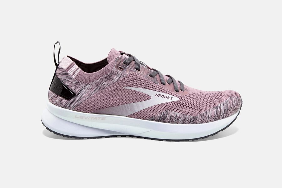 Brooks Running Shoes - Levitate 4 Road Womens - Pink/White - RYD-549108